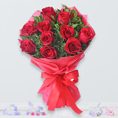 "10 Red Roses Flower Bunch (Krish) - Click here to View more details about this Product